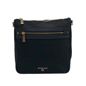 Michael Kors Black Nylon Jet Set Large Gabardine Messenger Bag